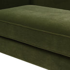 Elaine 77" Camel Back Small Space Sofa, Olive