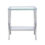 Contemporary Chrome End Table