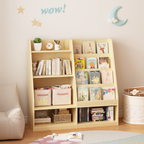 Kids Bookshelf and Toy Storage Organizer