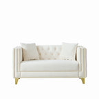 58" Chesterfield Velvet Sofa - Elegant 2 Seater Couch