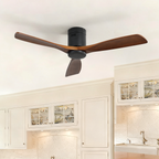 52 Inch Low Profile Ceiling Fan DC 3 Wood Fan Blade
