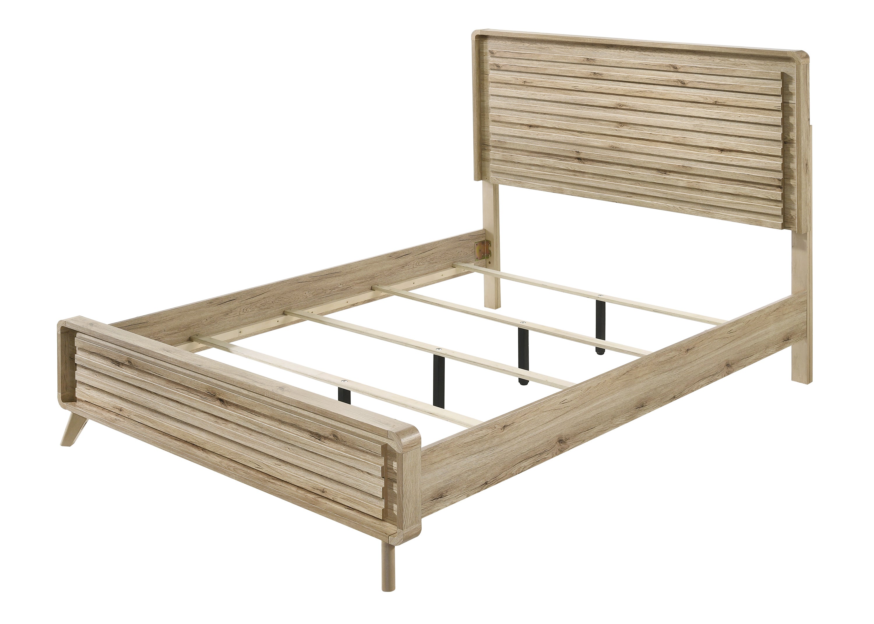 Mid-Century-Inspired Queen Size Panel Bed