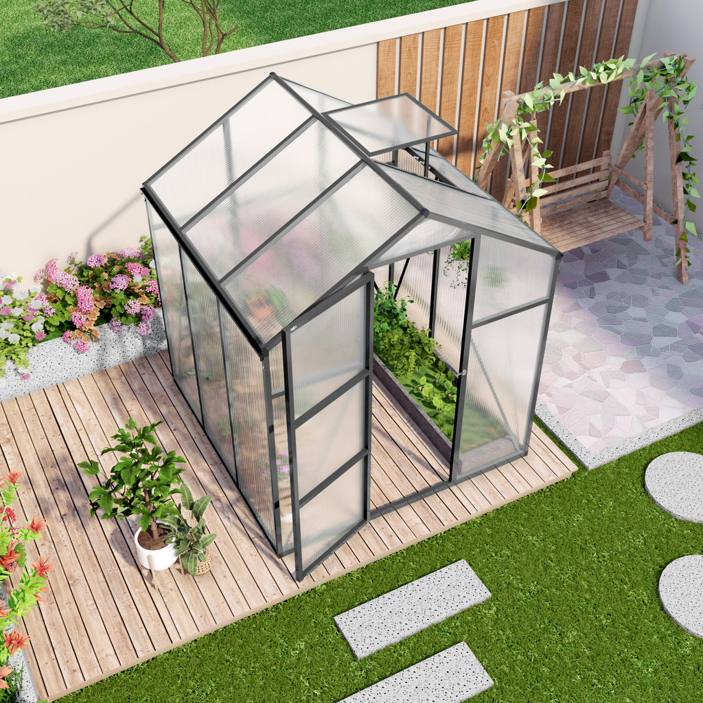 Heavy Duty Aluminum Greenhouse 6x6 FT
