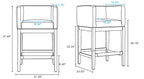 Kingsley Wood Upholstered Counter Stool
