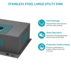 Drop In Laundry Utility Sink - Premium Stainless Steel