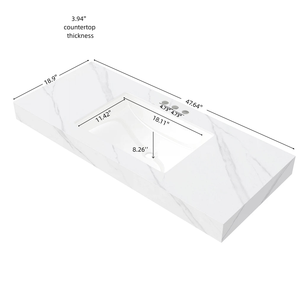 48" MURI Carrara Bathroom Vanity