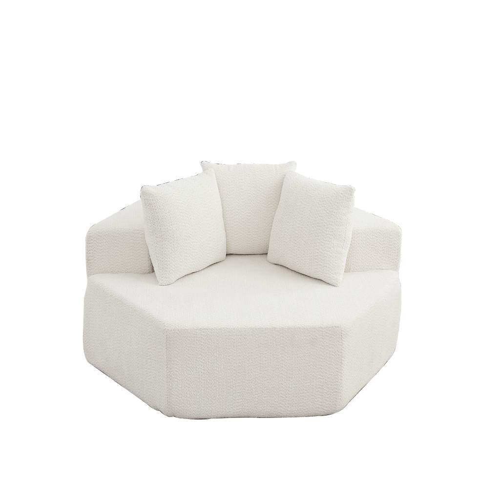 54-Inch Modern-Style Hexagonal Single Lounge Chair