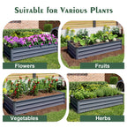 6x3x1ft 2pcs Large Garden Bed Kit