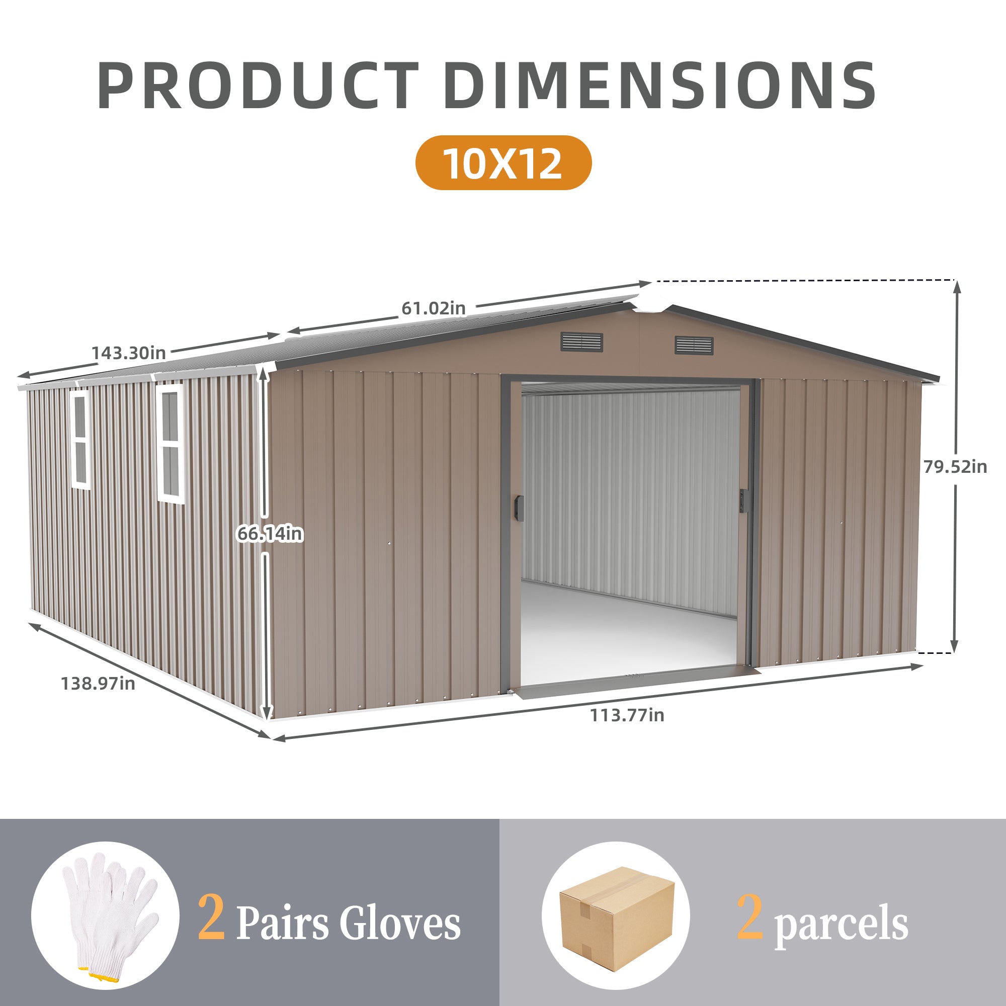 Campcraft 10x12ft Color Steel Storage Shed