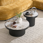 Set of 2 Coffee Tables with Sintered Stone Top