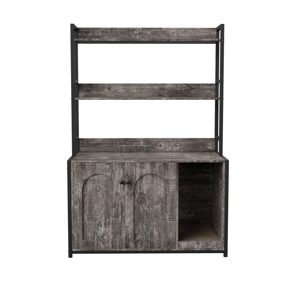 Large Cat Litter Box Enclosure With Shelf Storage