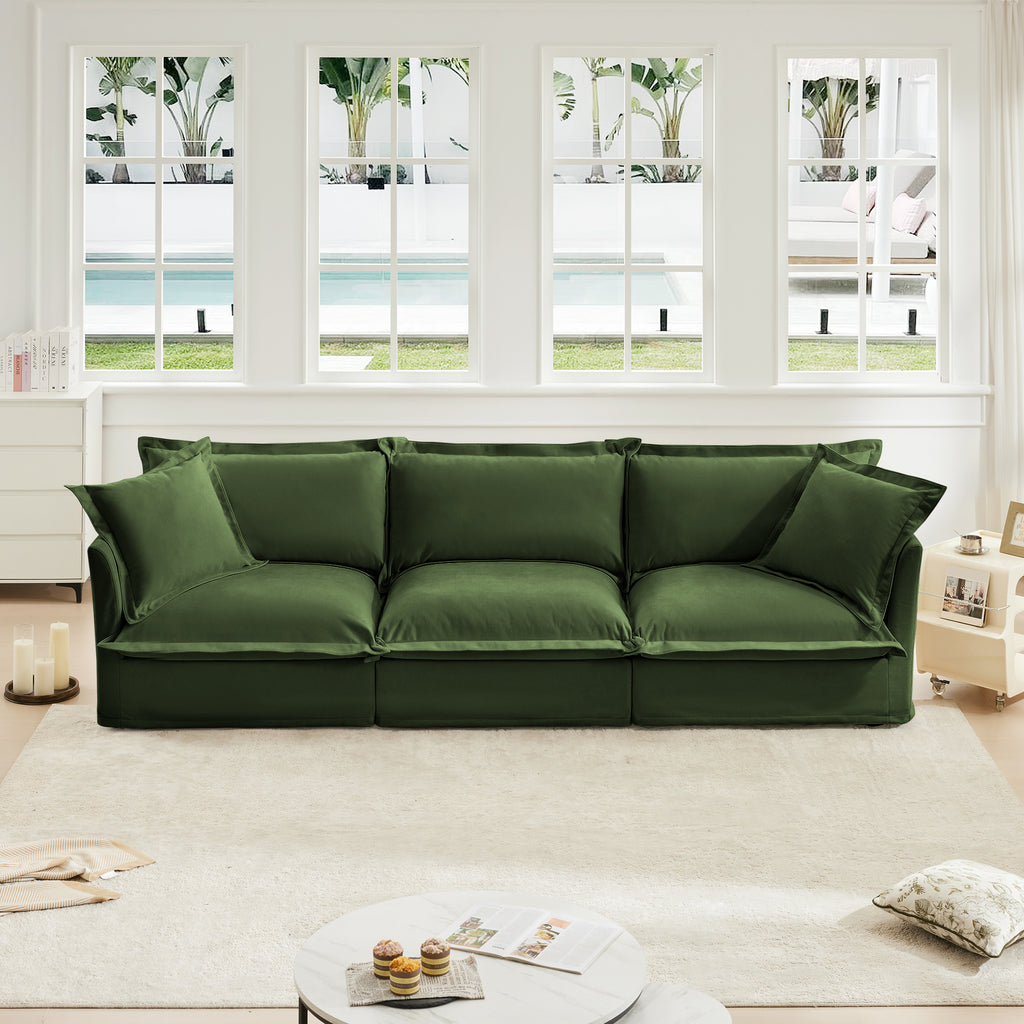 Modern 3 Seater Slipcovered Sofa