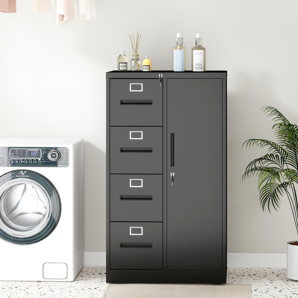 Metal Storage Vertical Filing Cabinet with Lock