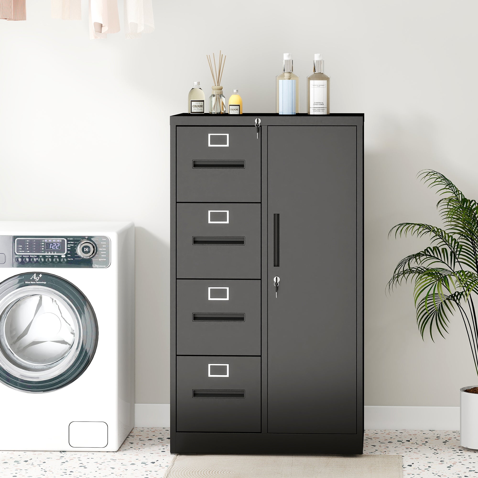 Metal Storage Vertical Filing Cabinet with Lock