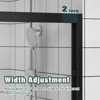 56-60"x74" Aluminum Frame Double Sliding Shower Door