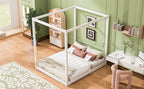 Queen Size Canopy Platform Bed with Support Legs
