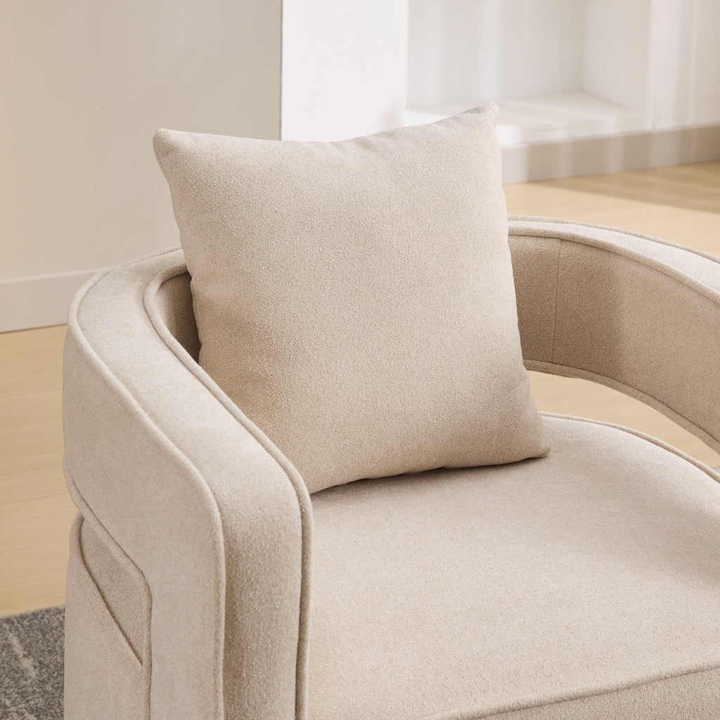 29.1" Swivel Accent Open Back Chair