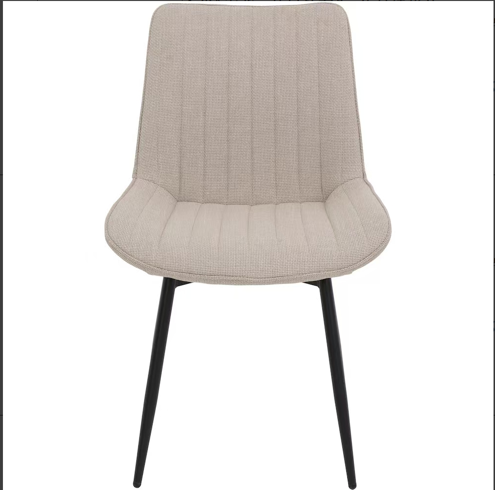 Beige Dining Chair Set - 4 Modern Kitchen Chairs