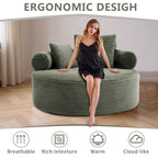 Round Sofa Bed with Memory Foam Sectional Couches