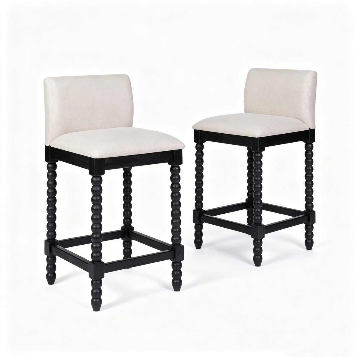 Farmhouse Coastal Counter Stools Set of 2