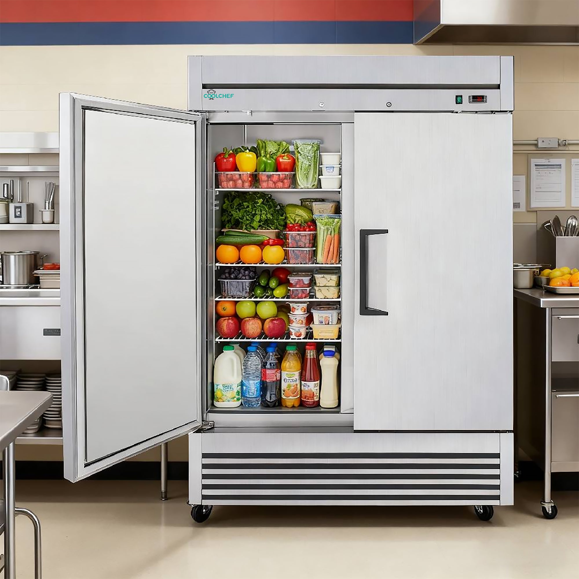 54" Commercial Freezer - 49 Cu.Ft Double Door