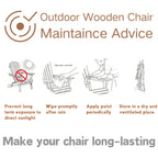 Oversize Wooden Outdoor Folding Adirondack Chair