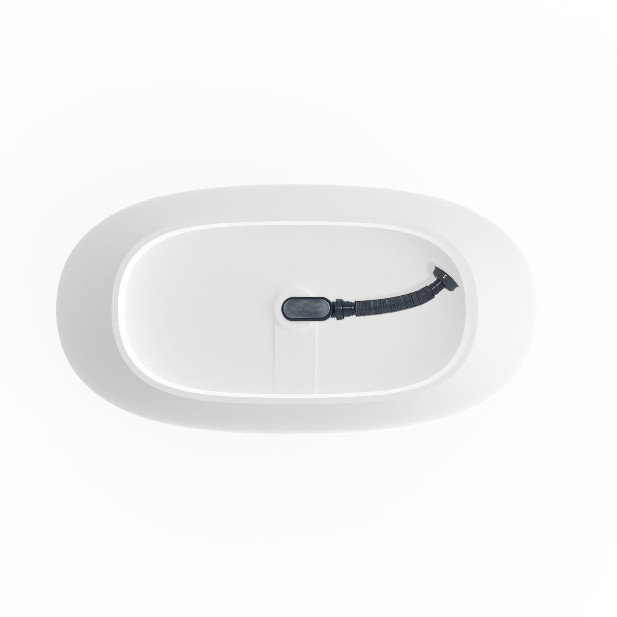 73 Inch Artificial Stone Solid Surface Freestanding Bathtub