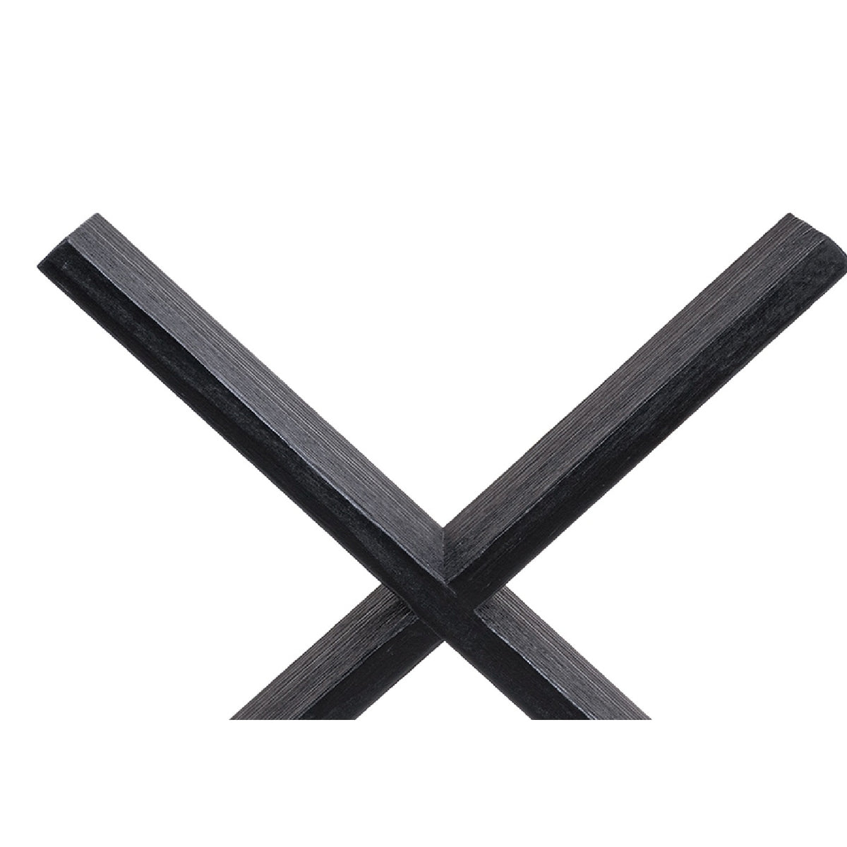 Otto 9-Inch X-Shaped Wood Display Shelf, Matte Black