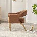 Modern Upholstered PU Open Back Accent Armchair