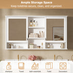 55-Inch Wall-Mount 2-in-1 Mirror Cabinet