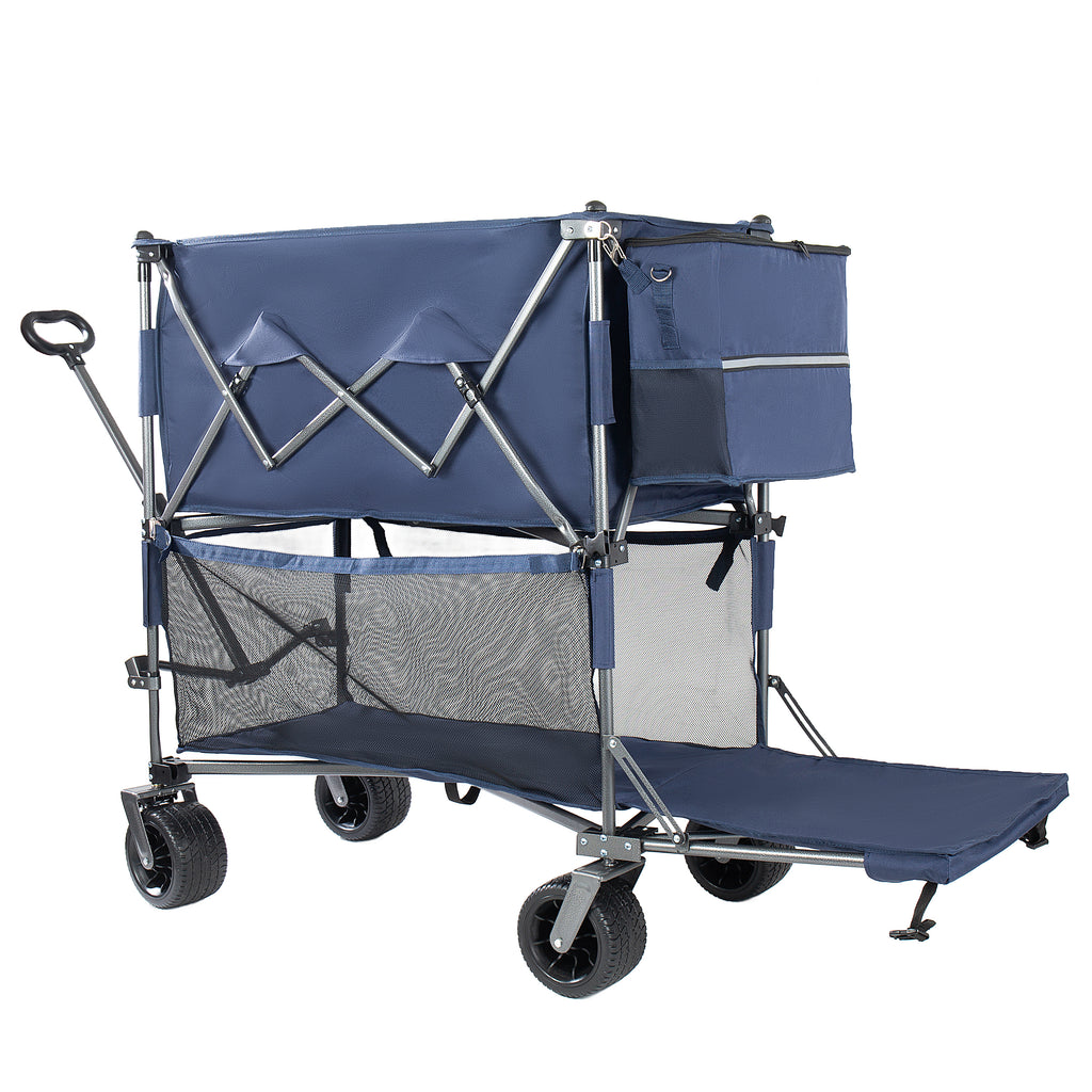 55" Heavy Duty Double-Layer Wagon with Brakes