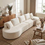 138.6" Modern Curved Modular Sectional Sofa