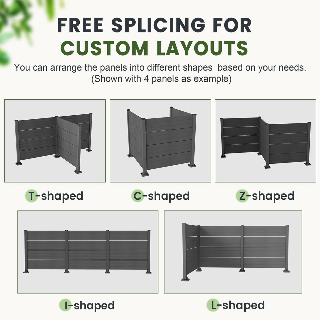 50" W x 49" H Outdoor Privacy Screen