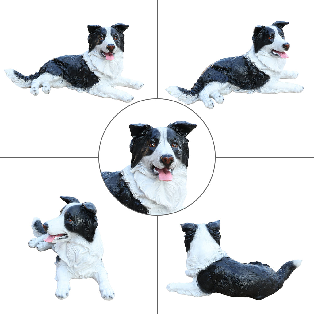 Outdoor Garden Border Collie Dog Statue