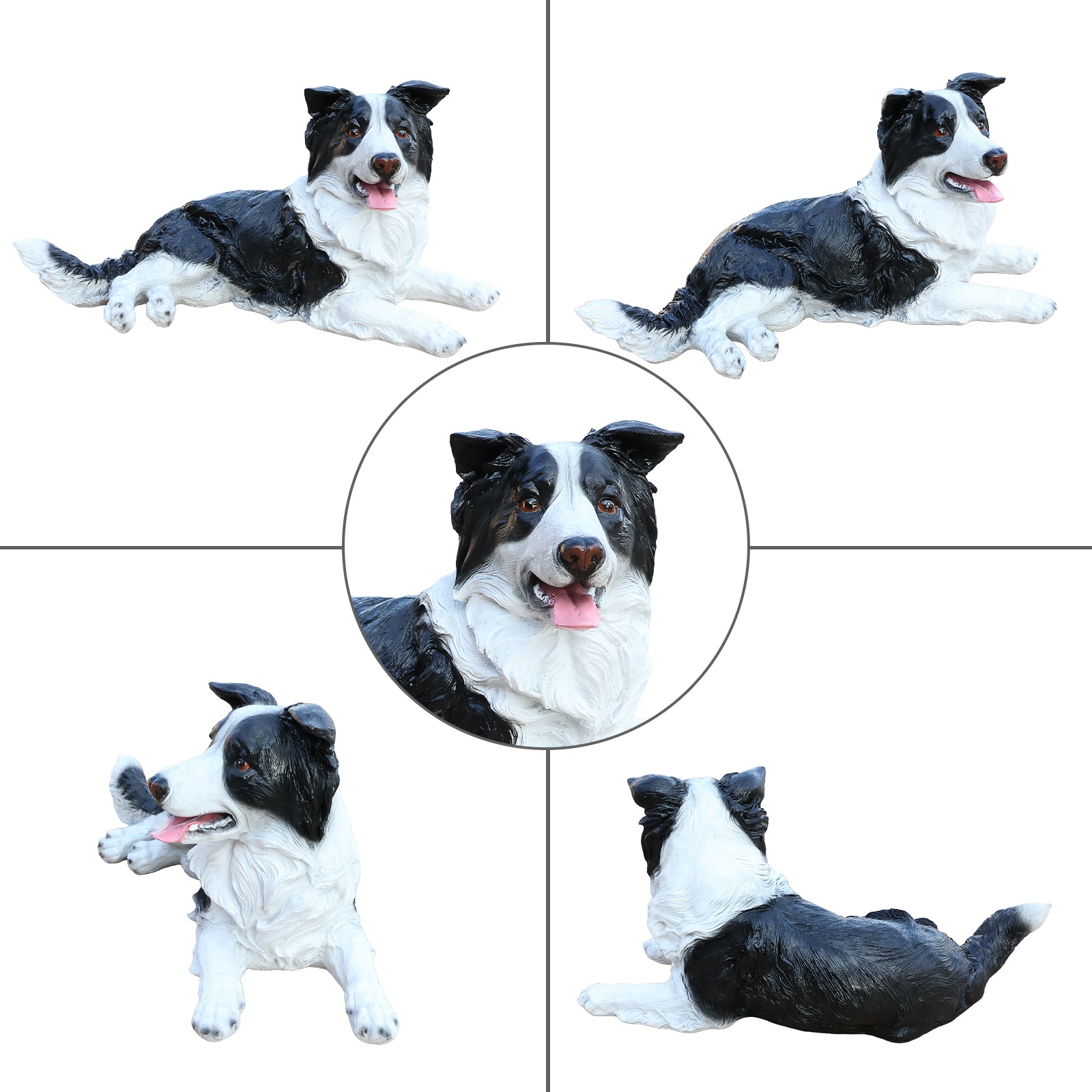 Outdoor Garden Border Collie Dog Statue