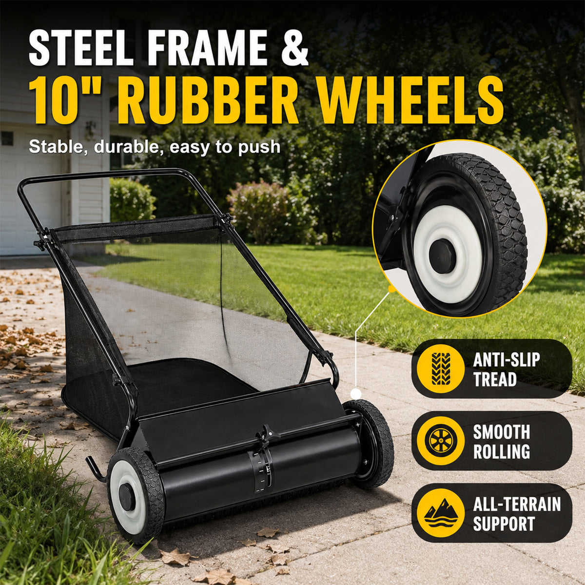 26-Inch Push Lawn Sweeper