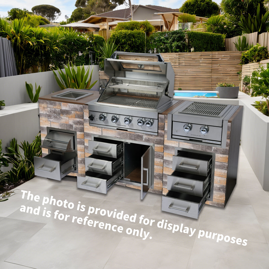 Built-in Outdoor Kitchen 32" LPG Gas Grill with Ice Box