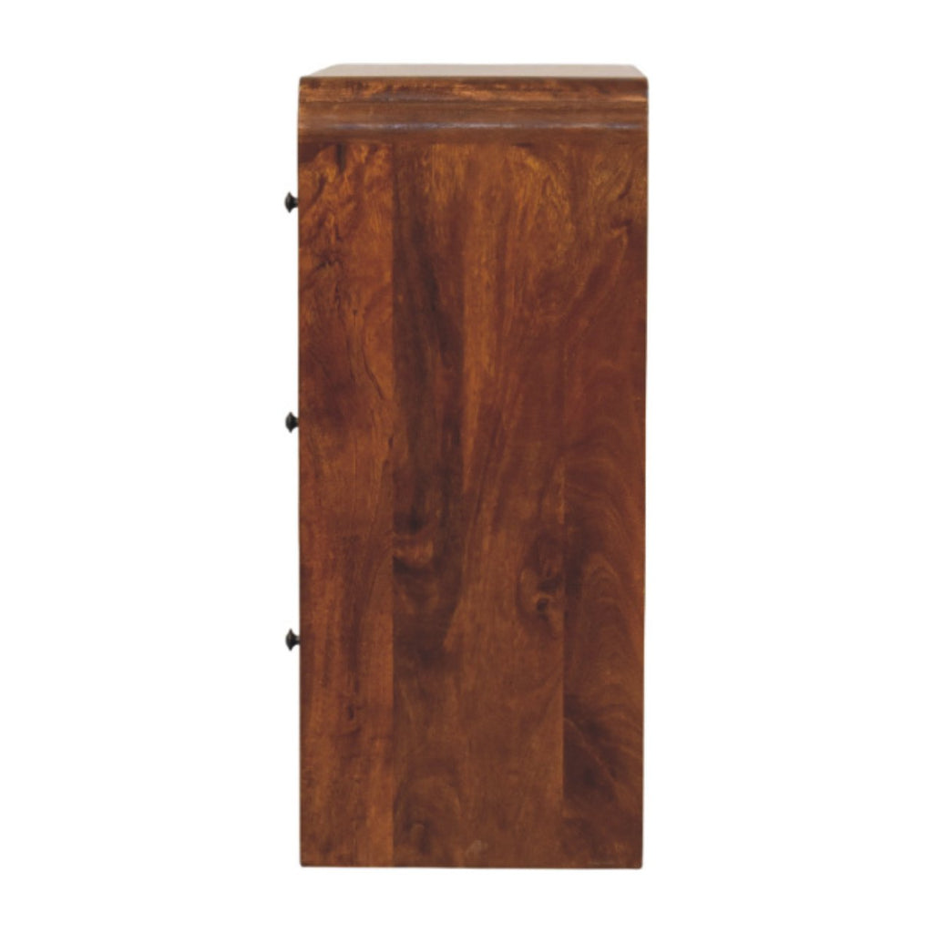 Solid Wood Newton Chest, 3-Drawers, Chestnut