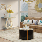 Modern Mirror Side Table - Silver