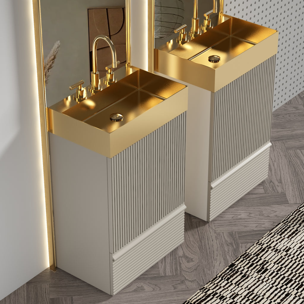 Gada 20" Striped Bathroom Vanity