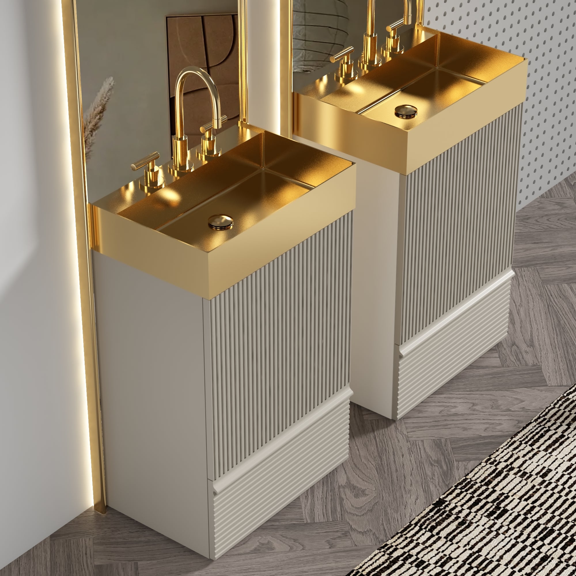 Gada 20" Striped Bathroom Vanity