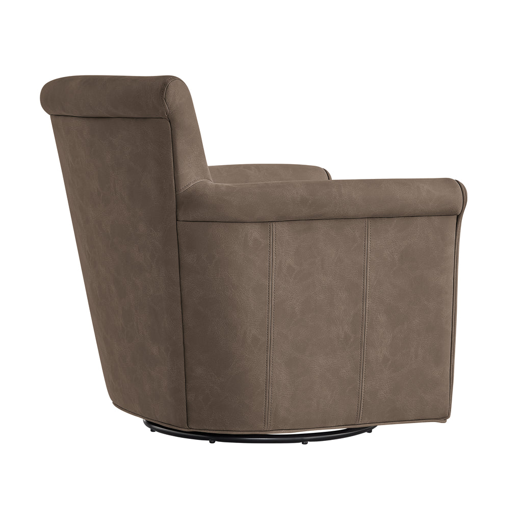 Westly Faux Leather Swivel Accent Chair