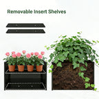 Tall Metal Planter Raised Garden Bed with Trellis