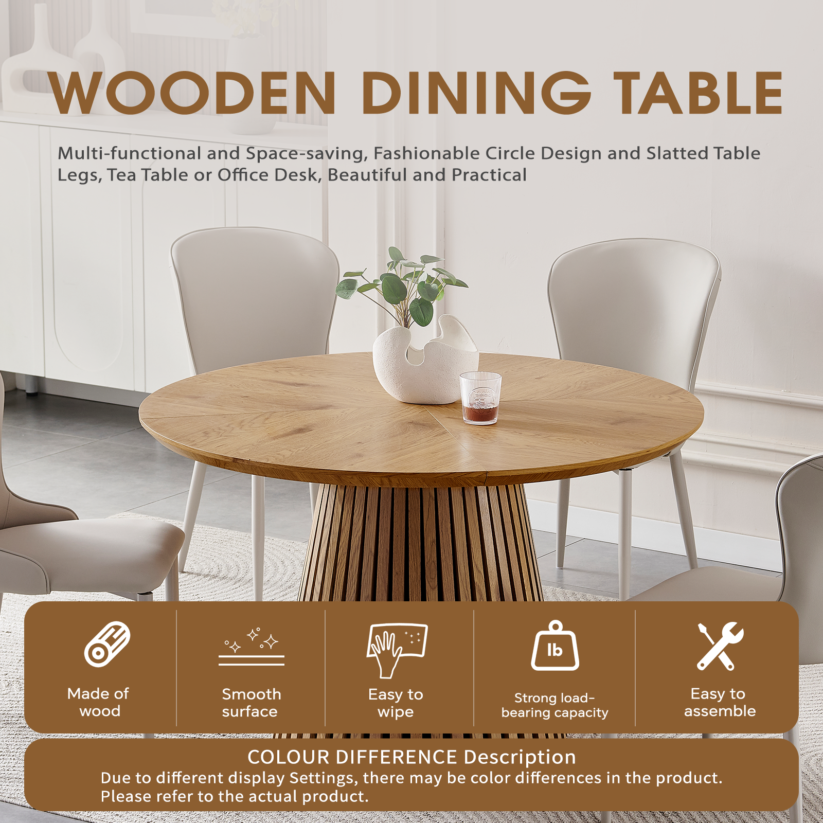 Wooden Round Dining Table