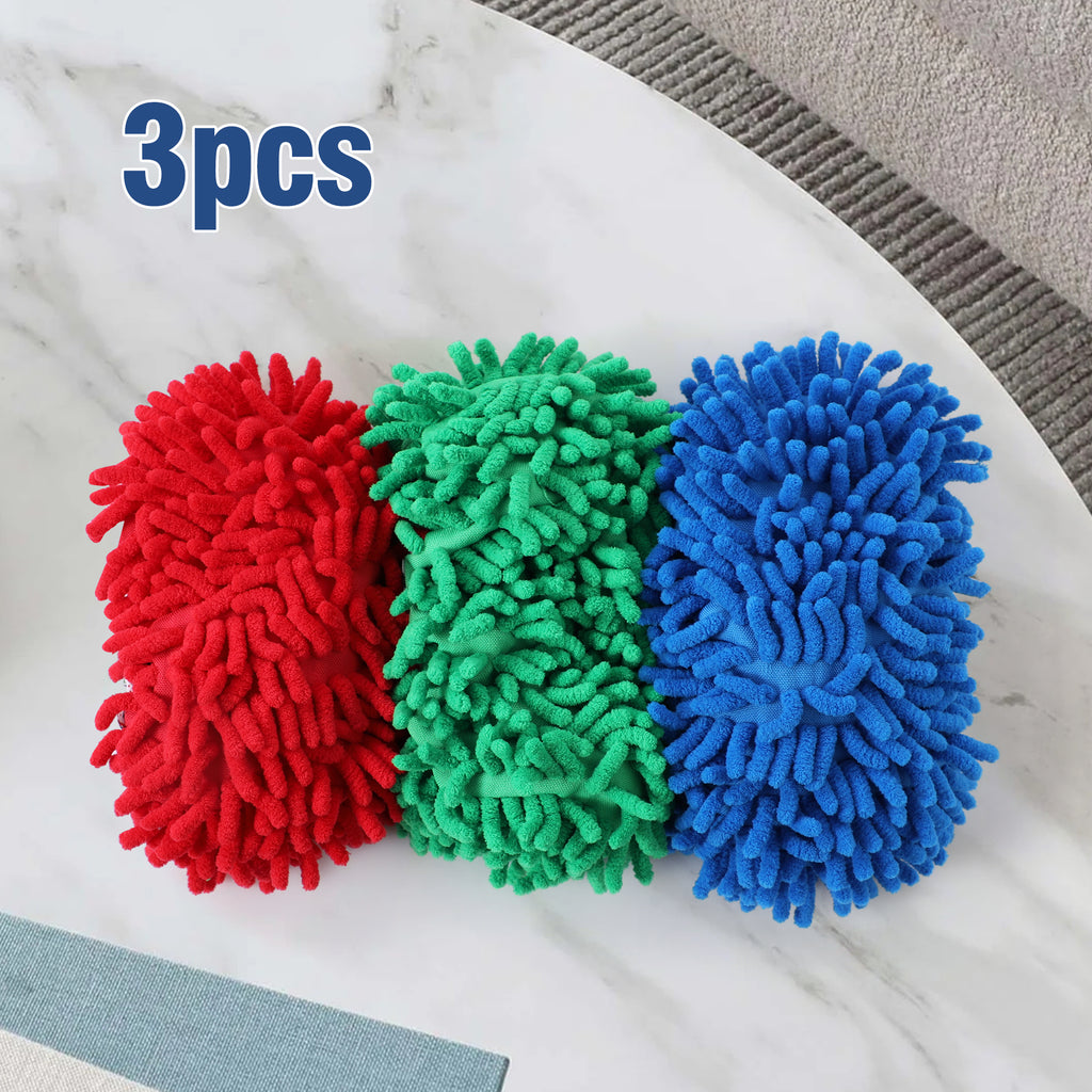 Microfiber Mop Slippers - Set of 3 for Effortless Cleaning