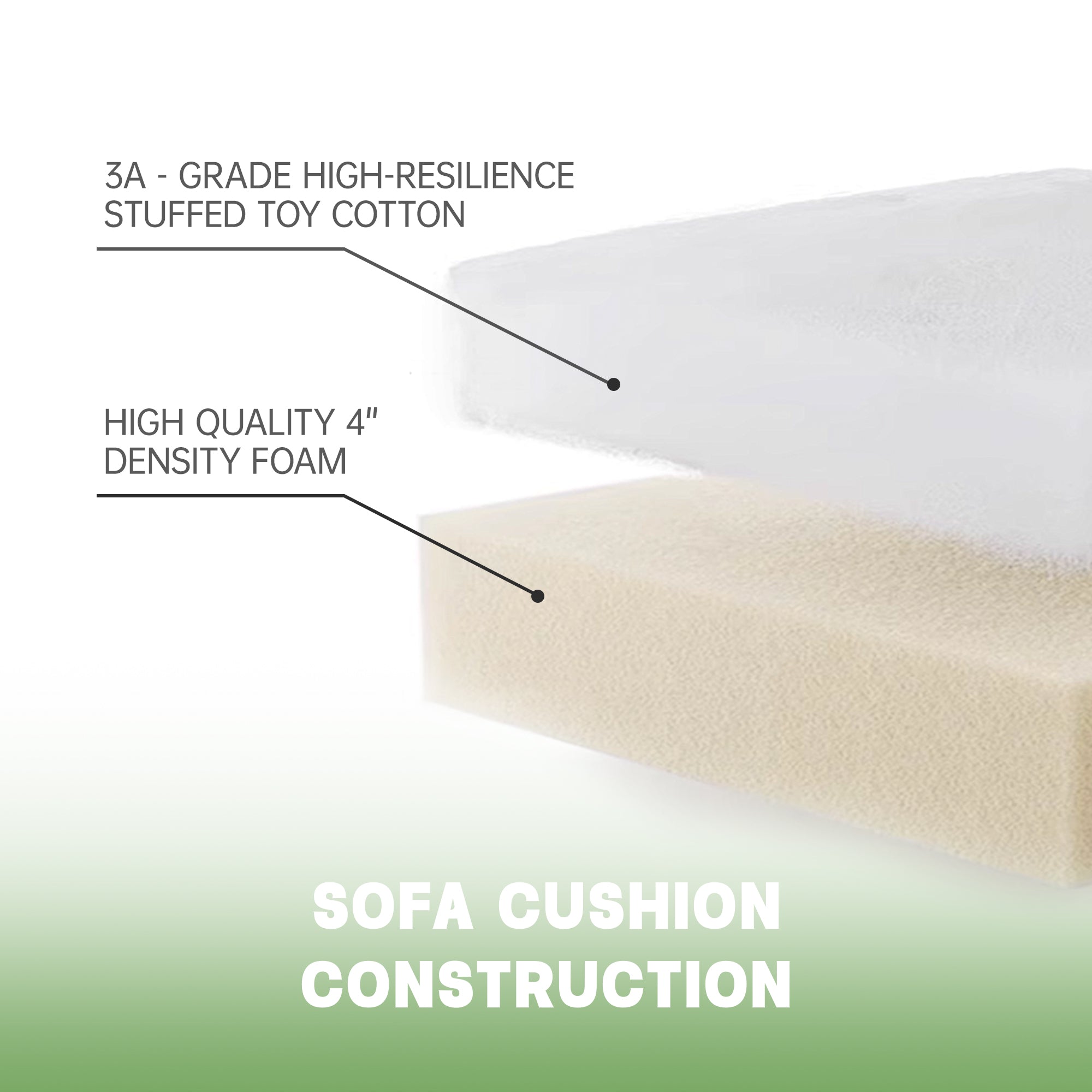 Slipcovered 2 Seater Sofa with Ottomans
