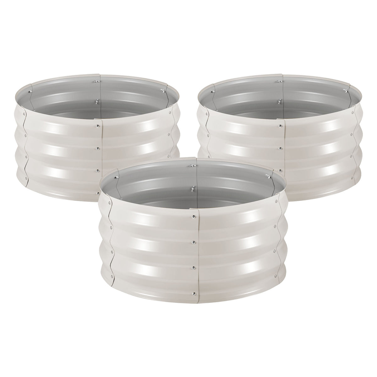 3 Pcs Galvanized Raised Garden Beds
