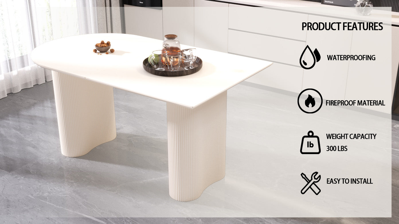 63" Modern MDF Dining Table