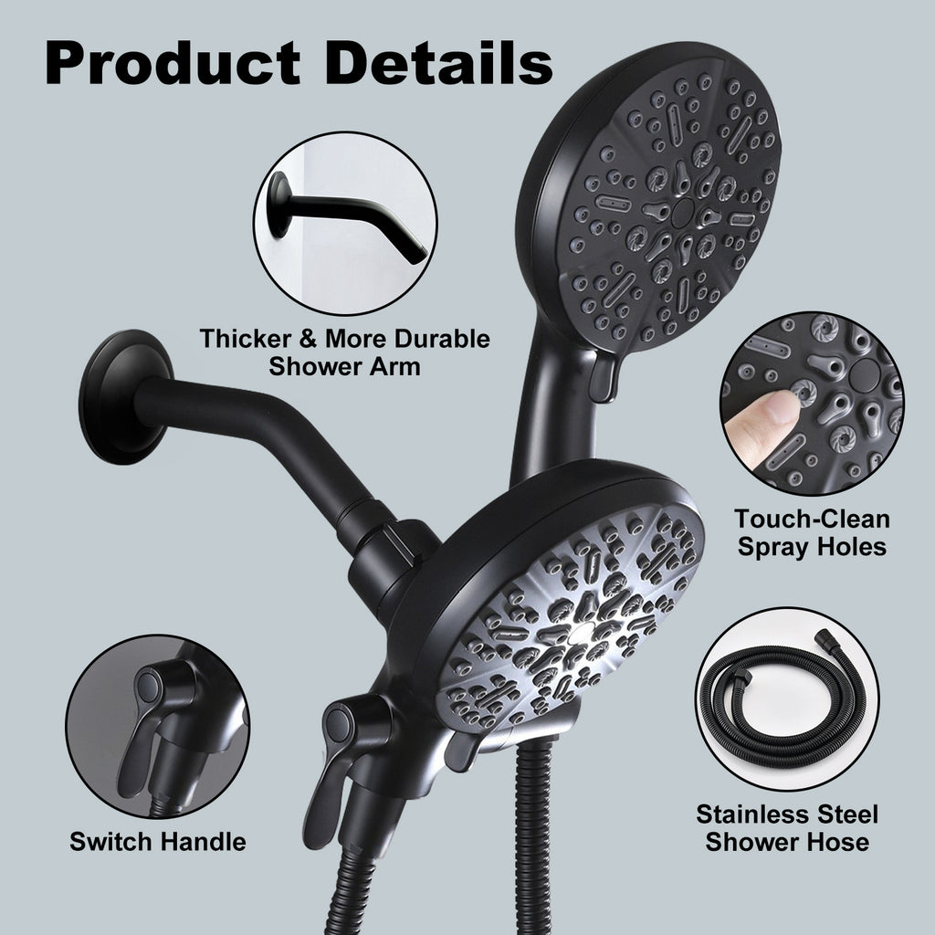 High Pressure 3-Way Rainfall Combo Showerhead