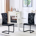 Set of 2 Retro Alligator Skin Upholstered Dining Chairs